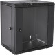 V7 12U Rack Wall Mount Glass Door Enclosure - For LAN Switch, Patch Panel - 12U Rack Height15.35" Rack Depth - Wall Mountable, Floor Standing - Black - Glass, Cold-rolled Steel (CRS), Steel - 200 lb Maximum Weight Capacity RMWC12UG450-1N