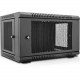 V7 6U Rack Wall Mount Enclosure - 6U Rack Height x 19" Rack Width - Floor Standing - Black - Cold-rolled Steel (CRS) - 200 lb Maximum Weight Capacity RMWC6U-1N