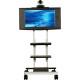 Avteq RPS-400 Display Stand - 20" to 42" Screen Support - 200 lb Load Capacity - 1 x Shelf(ves) - 61" Height x 24" Width x 21" Depth - Powder Coated - Steel - TAA Compliance RPS-400