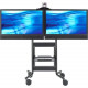Avteq RPS-500L Dual Display Stand - 32" to 55" Screen Support - 300 lb Load Capacity - 1 x Shelf(ves) - 60.5" Height x 36" Width x 26.5" Depth - Powder Coated - Steel - TAA Compliance RPS-500L