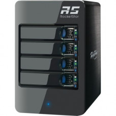 HighPoint RocketStor 6414S Drive Enclosure - 6Gb/s SAS Host Interface - 4 x HDD Supported - 4 x 2.5"/3.5" Bay - Aluminum RS6414S