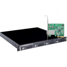 HighPoint RocketStor 6421VS Drive Enclosure - Mini-SAS Host Interface - 1U Rack-mountable - Black - 4 x HDD Supported - 4 x 3.5" Bay - Steel - RoHS Compliance RS6421VS