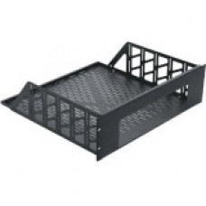 Middle Atlantic Products Custom Wide Shelf, 4 RU, 15.5"D, Textured - 19" 4U Wide Rack-mountable for Monitor, LCD - Black Powder Coat - Steel, Aluminum RSH4S4RW