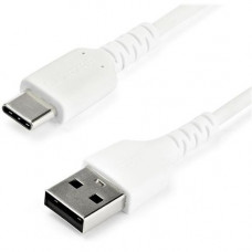 Startech.Com 2 m / 6.6ft USB 2.0 to USB C Cable - High Quality USB 2.0 Cable - USB Cable - White - USB Data Transfer Cable (RUSB2AC2MW) - 2m 6.6 ft USB 2.0 to USB C Cable - Kevlar aramid fiber shelters the heavy duty USB cable from the stress of bends and