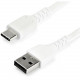 Startech.Com 1 m / 3.3 ft USB 2.0 to USB C Cable - High Quality USB 2.0 Cable - USB Cable - White - USB Data Transfer Cable (RUSB2AC1MW) - 1m 3.3 ft USB 2.0 to USB C Cable - Kevlar aramid fiber shelters the heavy duty USB cable from the stress of bends an