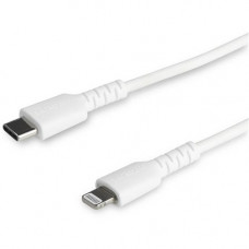 Startech.Com 2m/6.6ft USB C to Lightning Cable - MFi Certified - Heavy Duty Lightning Cable - White - Durable USB Charging Cable (RUSBCLTMM2MW) - 6.56 ft Lightning/USB Data Transfer Cable for iPad, iPhone - First End: 1 x 24-pin Type C Male USB - Second E