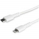 Startech.Com 1m/3.3ft USB C to Lightning Cable - MFi Certified - Heavy Duty Lightning Cable - White - Durable USB Charging Cable (RUSBCLTMM1MW) - 3.28 ft Lightning/USB Data Transfer Cable for iPad, iPhone - First End: 1 x 24-pin Type C Male USB - Second E