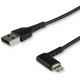 Startech.Com 1 m Lightning Cable - 3.30 ft Lightning/USB Data Transfer Cable for iPhone, iPad - First End: 1 x 8-pin Lightning Male Proprietary Connector - Second End: 1 x 4-pin Type A Male USB - 60 MB/s - MFI - Shielding - Nickel Plated Connector - Black