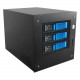 iStarUSA Compact Stylish 3 x 3.5" Hotswap Trayless mini-ITX Tower - Tower - Black, Blue - Aluminum, Galvanized Steel - 4 x Bay - Mini ITX Motherboard Supported - 1 x Fan(s) Supported - 3 x External 3.5" Bay - 1 x Internal 2.5" Bay - 1x Slot