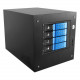 iStarUSA Compact Stylish 4 x 3.5" Hotswap Trayless mini-ITX Tower - Tower - Black, Blue - Aluminum, Galvanized Steel - 5 x Bay - Mini ITX Motherboard Supported - 1 x Fan(s) Supported - 4 x External 3.5" Bay - 1 x Internal 2.5" Bay - 1x Slot