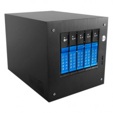 iStarUSA Compact Stylish 5 x 3.5" Hotswap Trayless mini-ITX Tower - Tower - Black, Blue - Aluminum, Galvanized Steel - 6 x Bay - Mini ITX Motherboard Supported - 1 x Fan(s) Supported - 5 x External 3.5" Bay - 1 x Internal 2.5" Bay - 1x Slot