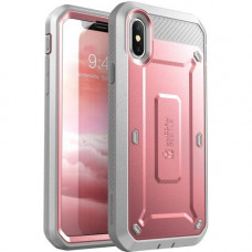 I-Blason Unicorn Beetle Pro Carrying Case (Holster) Apple iPhone X Smartphone - Rose Gold - Shock Absorbing, Scratch Resistant, Blemish Resistant, Drop Resistant, Impact Resistant - Polycarbonate, Thermoplastic Polyurethane (TPU) - Holster, Belt Clip S-IP