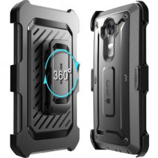 I-Blason Unicorn Beetle Pro Carrying Case (Holster) Smartphone - Black - Scratch Resistant, Impact Resistant, Bump Resistant, Shock Absorbing, Dust Resistant, Debris Resistant - Polycarbonate, Thermoplastic Polyurethane (TPU) - Holster, Belt Clip S-LGG4-U