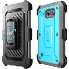 I-Blason Unicorn Beetle Pro Carrying Case (Holster) Smartphone - Blue - Drop Resistant, Dust Resistant, Debris Resistant, Impact Resistant, Shock Absorbing - Polycarbonate, Thermoplastic Polyurethane (TPU) - Holster, Belt Clip S-S6ACT-UBP-BL