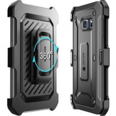 I-Blason Unicorn Beetle Pro Carrying Case (Holster) Smartphone - Black - Impact Resistant, Shock Absorbing - Polycarbonate, Thermoplastic Polyurethane (TPU) - Holster, Belt Clip S-S6E-UBP-BKBK