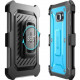 I-Blason Unicorn Beetle Pro Carrying Case (Holster) Smartphone - Black, Blue - Impact Resistant, Shock Absorbing - Polycarbonate, Thermoplastic Polyurethane (TPU) - Holster, Belt Clip S-S6E-UBP-BLBK