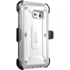 I-Blason Unicorn Beetle Pro Carrying Case (Holster) Smartphone - White, Gray - Shock Absorbing, Impact Resistant - Polycarbonate, Thermoplastic Polyurethane (TPU) - Holster, Belt Clip S-S6EP-UBP-WH