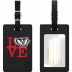 CENTON OTM Black Leather Love V1 Bag Tag University of Wisconsin - Synthetic Leather - Black S1CBTWIS02A