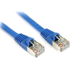 Startech.Com 50 ft Blue Shielded Snagless Cat5e Patch Cable - Category 5e - 50 ft - 1 x RJ-45 Male - 1 x RJ-45 Male - Blue - RoHS Compliance S45PATCH50BL