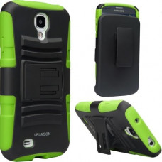 I-Blason Prime Carrying Case (Holster) Smartphone - Green - Shock Absorbing, Impact Resistant, Drop Resistant, Abrasion Resistant - Polycarbonate, Silicone - Logo - Holster, Belt Clip S4A-PRIME-GREEN