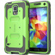I-Blason Armorbox Dual Layer Hybrid Full-body Protective Case for Samsung Galaxy S5 - For Smartphone - Dotted-Pattern - Green - Fingerprint Resistant, Shatter Resistant, Dust Resistant, Scratch Resistant, Impact Resistant, Shock Resistant, Drop Resistant,