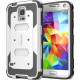 I-Blason Armorbox Dual Layer Hybrid Full-body Protective Case for Samsung Galaxy S5 - For Smartphone - Dotted-Pattern - White - Fingerprint Resistant, Shatter Resistant, Dust Resistant, Scratch Resistant, Impact Resistant, Shock Resistant, Drop Resistant,