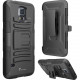I-Blason Prime Carrying Case (Holster) Smartphone - Black - Shock Absorbing, Impact Resistant, Drop Resistant, Abrasion Resistant - Polycarbonate, Silicone - Logo - Holster, Belt Clip S5-PRIME-BLACK