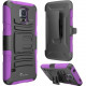 I-Blason Prime Carrying Case (Holster) Smartphone - Purple - Shock Absorbing, Impact Resistant, Drop Resistant, Abrasion Resistant - Polycarbonate, Silicone - Logo - Holster, Belt Clip S5-PRIME-PURPLE