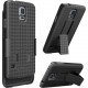 I-Blason Transformer Carrying Case (Holster) Smartphone - Black - Fingerprint Resistant, Shatter Resistant, Drop Resistant - Rubber - Textured - Holster, Belt Clip S5-TRANS-BLACK