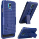 I-Blason Transformer Carrying Case (Holster) Smartphone - Blue - Fingerprint Resistant, Shatter Resistant, Drop Resistant - Rubber - Textured - Holster, Belt Clip S5-TRANS-BLUE