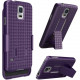 I-Blason Transformer Carrying Case (Holster) Smartphone - Purple - Fingerprint Resistant, Shatter Resistant, Drop Resistant - Rubber - Textured - Holster, Belt Clip S5-TRANS-PURPLE