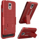 I-Blason Transformer Carrying Case (Holster) Smartphone - Red - Fingerprint Resistant, Shatter Resistant, Drop Resistant - Rubber - Textured - Holster, Belt Clip S5-TRANS-RED