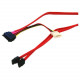 Bytecc Serial Attached SCSI (SAS) 29pin to 2x7pin Sata and Power Cord Cable - 2.08 ft SAS/SATA Data Transfer Cable - First End: 1 x SAS - Second End: 2 x SATA SAS2927