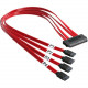 Startech.Com 50cm Serial Attached SCSI SAS Cable - SFF-8484 to 4x SATA - SFF-8484 - SATA - 19.69 - Red - TAA Compliance SAS84S450