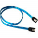 Bytecc UV Blue Serial ATA III 6Gbps Cable w/Locking Latch - 3 ft SATA Data Transfer Cable - First End: 1 x Male SATA - Second End: 1 x Male SATA - 768 MB/s - Blue SATA-336UVB