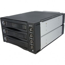 Startech.Com Hot Swap SATA/SAS Backplane RAID Bays - 3 Hard Drive Mobile Rack - 3 x Total Bay - 3 x 2.5/3.5 Bay - Serial Attached SCSI (SAS) - RoHS Compliance SATSASBAY3BK