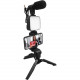 Supersonic Smartphone Vlogging Kit With Grip Rig, Stereo Microphone & Led Light - Black SC-2910VK
