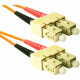 ENET 1M SC/SC Duplex Multimode 62.5/125 OM1 or Better Orange Fiber Patch Cable 1 meter SC-SC Individually Tested - Lifetime Warranty SC2-1M-ENC