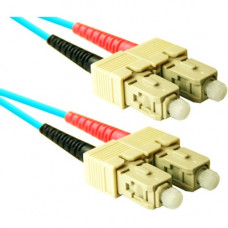 ENET 1M SC/SC Duplex Multimode 50/125 10Gb OM4 or Better Aqua Fiber Patch Cable 1 meter SC-SC Individually Tested - Lifetime Warranty SC2-OM4-1M-ENC