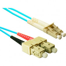 ENET Fiber Optic Duplex Network Cable - 39.37 ft Fiber Optic Network Cable for Network Device - First End: 2 x SC Male Network - Second End: 2 x LC Male Network - 1.25 GB/s - 50/125 &micro;m - Aqua SCLC-10G-12M-ENC