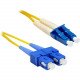 ENET 10M SC/LC Duplex Single-mode 9/125 OS2 or Better Yellow Fiber Patch Cable 10 meter SC-LC Individually Tested - Lifetime Warranty SCLC-OS2P-10M-ENC
