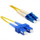 ENET 20M SC/LC Duplex Single-mode 9/125 OS2 or Better Yellow Fiber Patch Cable 20 meter SC-LC Individually Tested - Lifetime Warranty SCLC-OS2P-20M-ENC