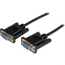 Startech.Com 1m Black DB9 RS232 Serial Null Modem Cable F/F - 3.28 ft Serial Data Transfer Cable for Modem - First End: 1 x DB-9 Female Serial - Second End: 1 x DB-9 Female Serial - Shielding - Nickel Plated Connector - Black - 1 Pack - RoHS Compliance SC