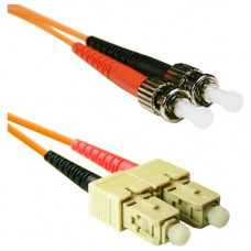 ENET 2M SC/ST Duplex Multimode 50/125 OM2 or Better Orange Fiber Patch Cable 2 meter SC-ST Individually Tested - Lifetime Warranty SCST-50-2M-ENC