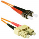 ENET 1M SC/ST Duplex Multimode 50/125 OM2 or Better Orange Fiber Patch Cable 1 meter SC-ST Individually Tested - Lifetime Warranty SCST-50-1M-ENC