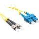 Axiom Fiber Optic Duplex Network Cable - 1.64 ft Fiber Optic Network Cable for Network Device - First End: 2 x SC Male Network - Second End: 2 x ST Male Network - 1 Gbit/s - 9/125 &micro;m - Yellow SCSTSD9Y-05M-AX