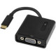 SYBA USB-C/VGA Video Adapter - 1 x Type C Male USB - 1 x HD-15 Female VGA - 1920 x 1200 Supported SD-ADA20227