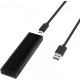 SYBA Multimedia SD-ENC40146 Drive Enclosure - USB 3.1 Type C Host Interface External - Black - Aluminum SD-ENC40146