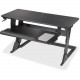 3m Precision Standing Desk - Up to 24" Screen Support - 35 lb Load Capacity - 35.4" Height x 23.2" Width x 6.2" Depth - Desktop - Medium Density Fiberboard (MDF), Steel - Black - TAA Compliance SD60B