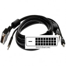 Connectpro SDU-10D USB/DVI KVM Cable - 10 ft DVI/USB KVM Cable for Video Device, KVM Switch, Keyboard/Mouse - DVI-D (Dual-Link) Male Digital Video, Type A USB - DVI-D (Dual-Link) Male Digital Video, Type B USB - Shielding - Black SDU-10D